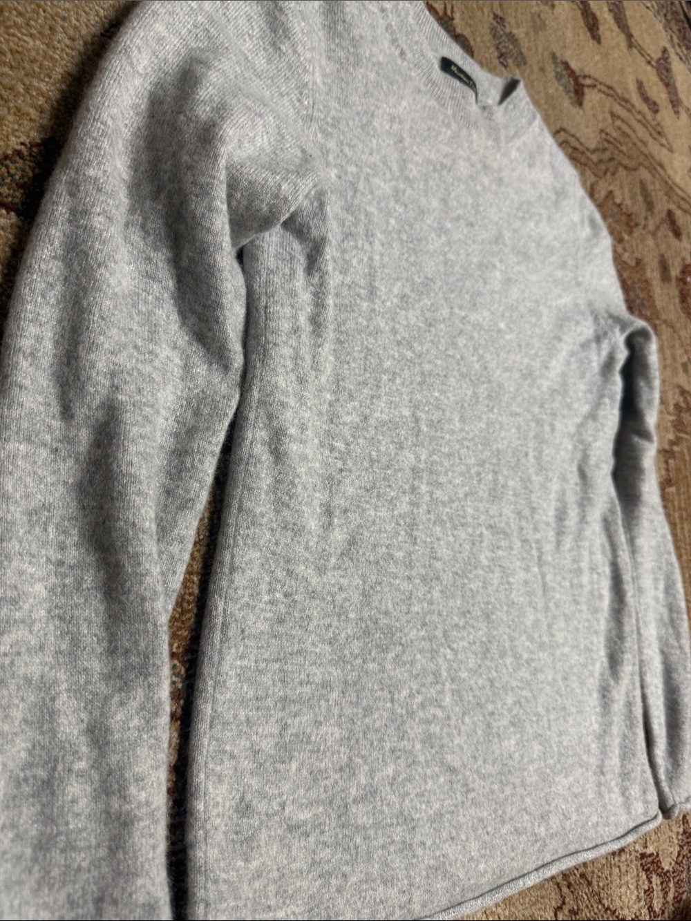 Massimo Dutti Grey Cashmere Crewneck Sweater Xs View 2